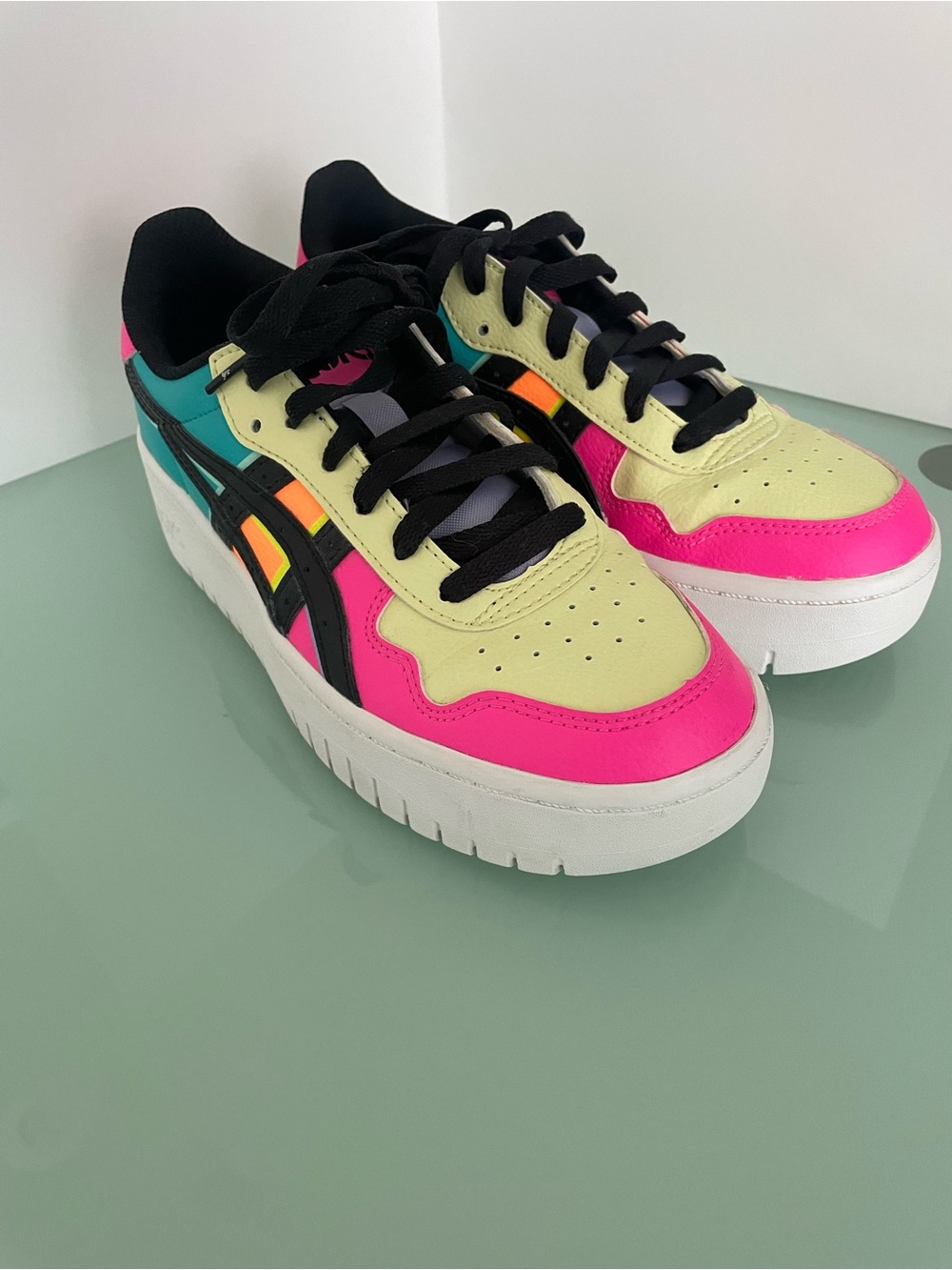 Asics Japan S PF Womens Platform Athletic Sneakers in Huddle Yellow Size 7 Shoes - Picture 9 of 16